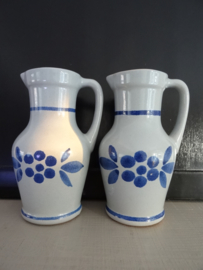 Vintage kruikjes - blauw - VERKOCHT