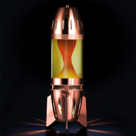 lavalamp met kaars - 'Fireflow' - koper