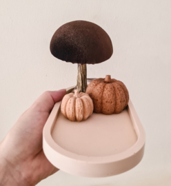 velvet paddenstoel - bruin