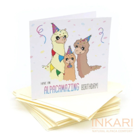 Alpaca verjaardagskaart - have an alpacamazing birthday