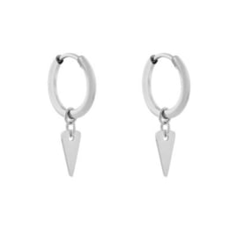 Hoops charm TRIANGLE LARGE- zilver