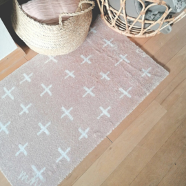 Mat (touch) 50x75 - plusjes beige