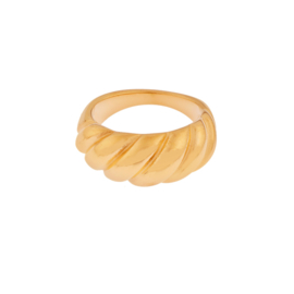 Ring chunky croissant- goud