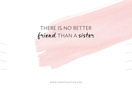 ketting cadeaukaart - no better friend than a sister