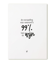 Zoedt kaart A6 - 99% kans op wijn