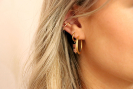 Single diamond earcuff - goud