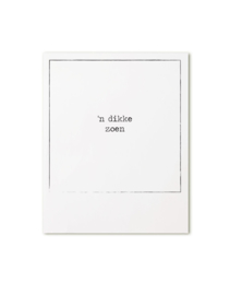 retroprint kaart - 'n dikke zoen