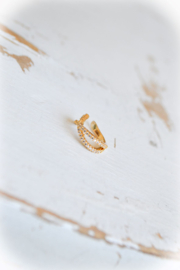 Single open end earcuff - gold