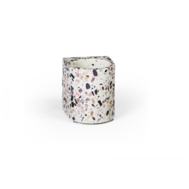 Terrazzo waxinelichthouder - wit