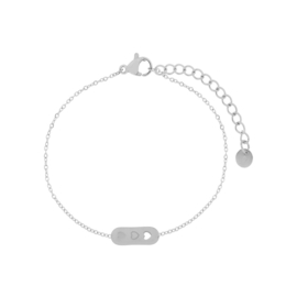armband hartjes - zilver