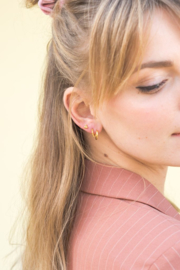 Earring triangle dot - goud