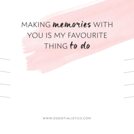 Sieradenkaart armbandjes - Making memories with you