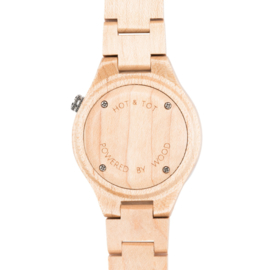 houten horloge van esdoornhout - Yale Hot&Tot