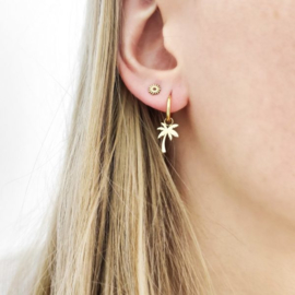 Stud earrings SUN - zilver
