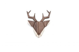 houten broche - Deer