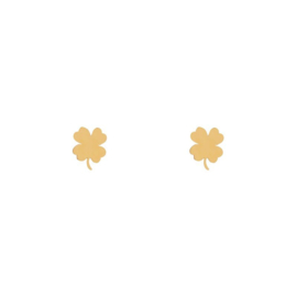 Stud earrings CLOVER- goud