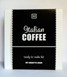 Italian Coffee gift set (incl 2 glazen en Amaretto likeur)