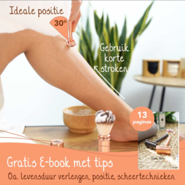 Safety Razor Rosé Goud met Vlindersluiting - incl. houder + 20x Platinum Scheermesjes- preorder