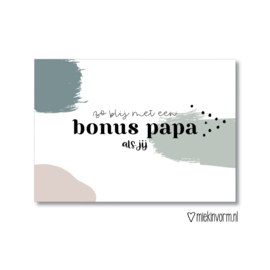 MIEKinvorm kaart A6 - bonus papa