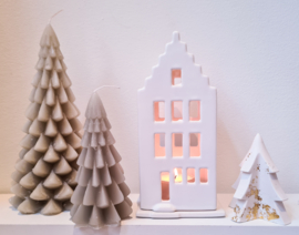 Kerstboom van Jesmonite - wit met goud