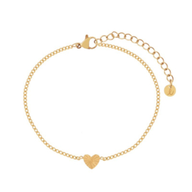 armband flamed heart - goud