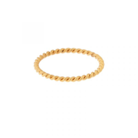 Ring basic twisted - goud