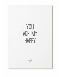 Zoedt kaart A6 - you are my happy