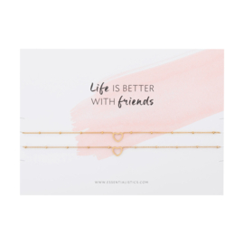 ketting cadeaukaart - Life is better with friends