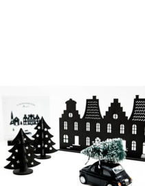 Houten kerst set met kerstbomen