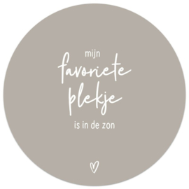 tuincirkel 'mijn favoriete plekje' - beige - 20 cm