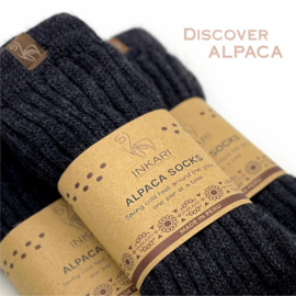 Alpaca sokken 'therapeutic comfort' - charcoal