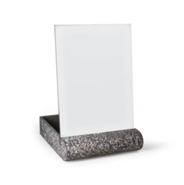 Terrazzo spiegel  & accessoires houder - grijs