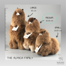alpaca knuffel van echte alpacawol - MEDIUM