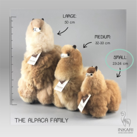 alpaca knuffel van echte alpacawol - SMALL