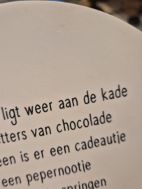 muurcirkel sinterklaas gedicht - 20 cm (licht beschadigd)
