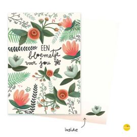 wenskaart - een bloemetje voor jou