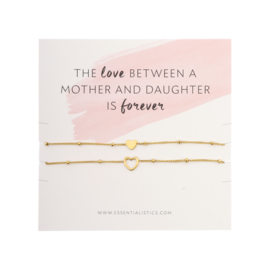 Armband kaart - the love between a mother and daughter