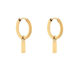 Hoops charm BAR SMALL - goud