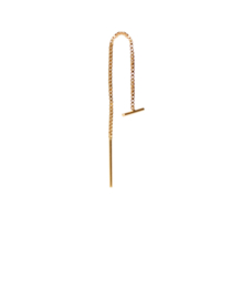 Bar chain earring  - goud