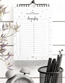 Verjaardagskalender staand (of hangend) - Zoedt