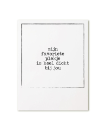 Retroprint poster 15x19cm - mijn favoriete plekje