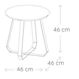 bijzettafel - Shunan hoog - wit