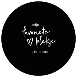 tuincirkel 'mijn favoriete plekje' - zwart - 30 cm