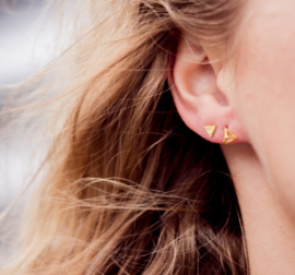 Earring triangle - goud