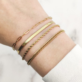 armband schakels basic - goud