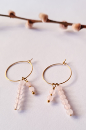 Hoops 'blush' kwarts - goud