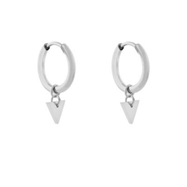 Hoops charm TRIANGLE - zilver