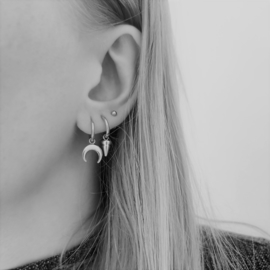 Stud earrings DOT - zilver