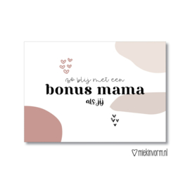 MIEKinvorm kaart A6 - bonus mama