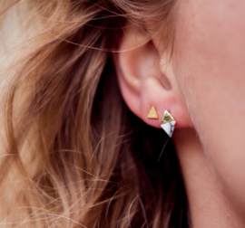 Earring triangle - goud